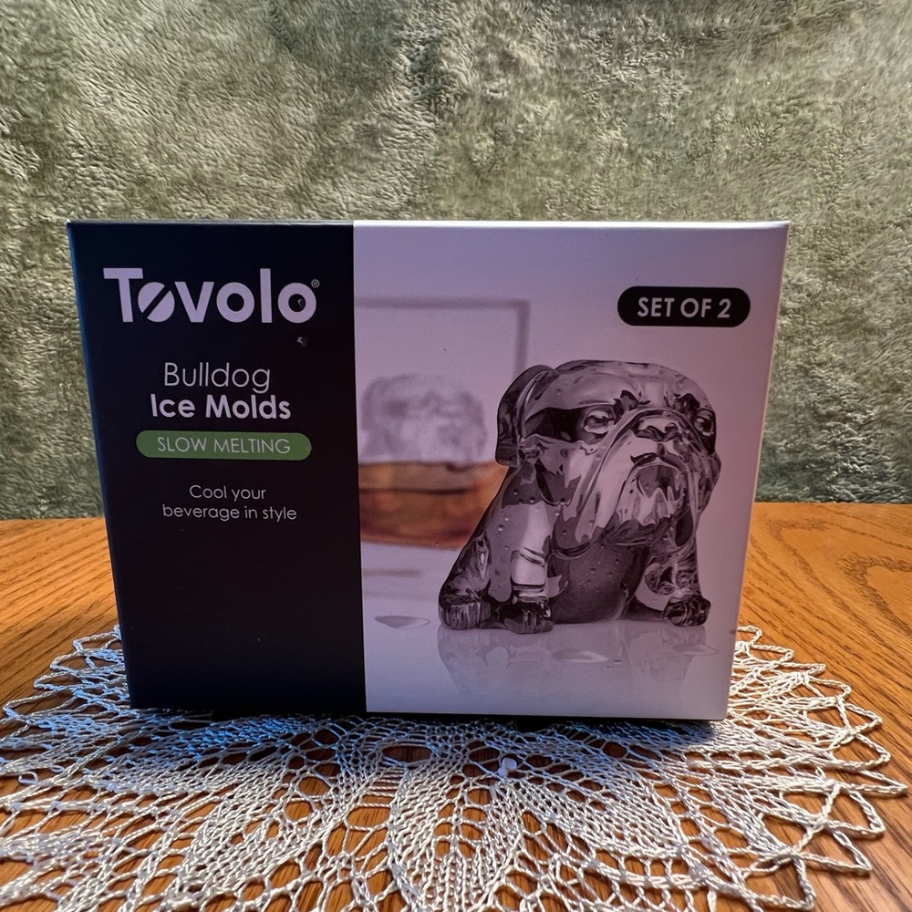 NIB Tovolo Set of 2 Bulldog Ice Molds